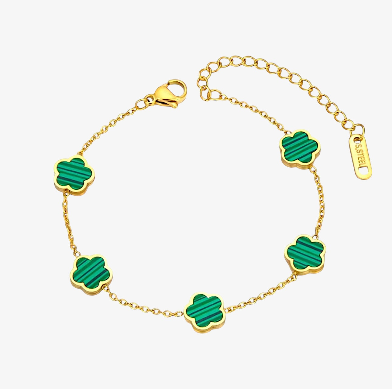Cloverleaf Armband Grün