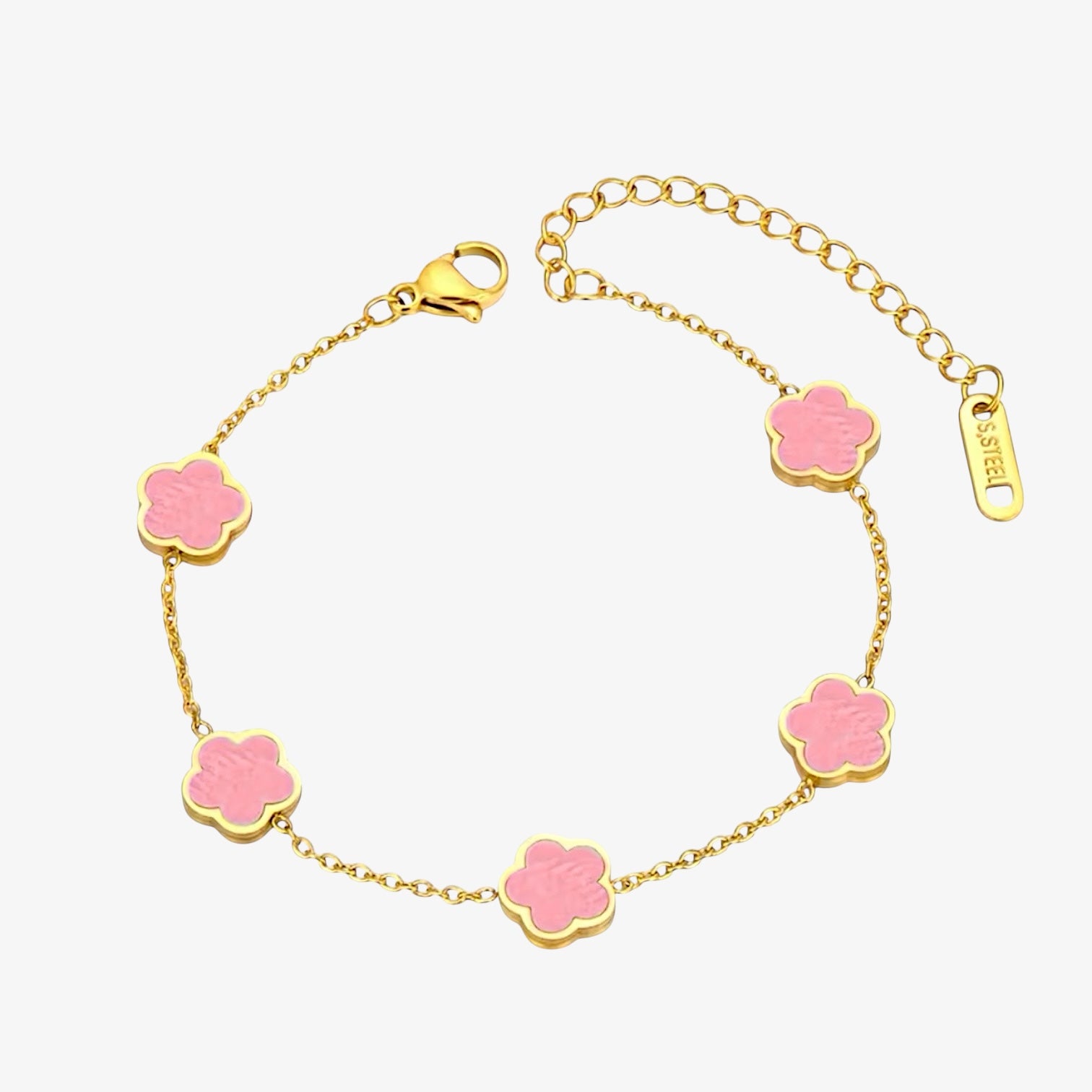 Cloverleaf Armband Rosa
